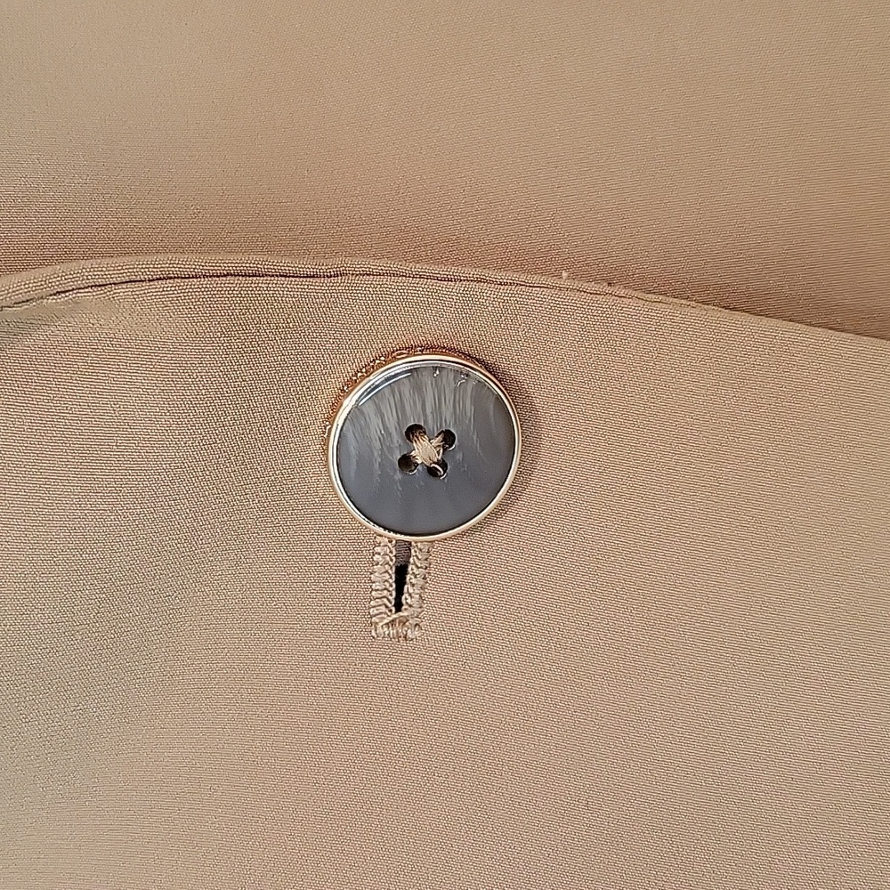 Tommy Hilfiger Tan Slim Fit Blazer w/ Gold Accented Buttons - Picture 4 of 8